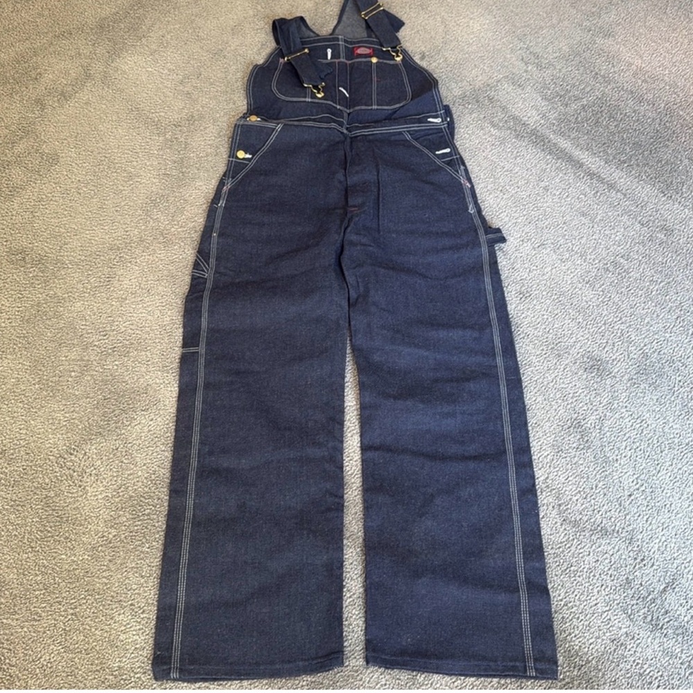 Dickies Navy Women's Denim Overalls